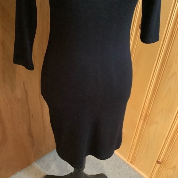 The Range Black Ribbed Mini Dress Sz-S - Picture 4 of 8